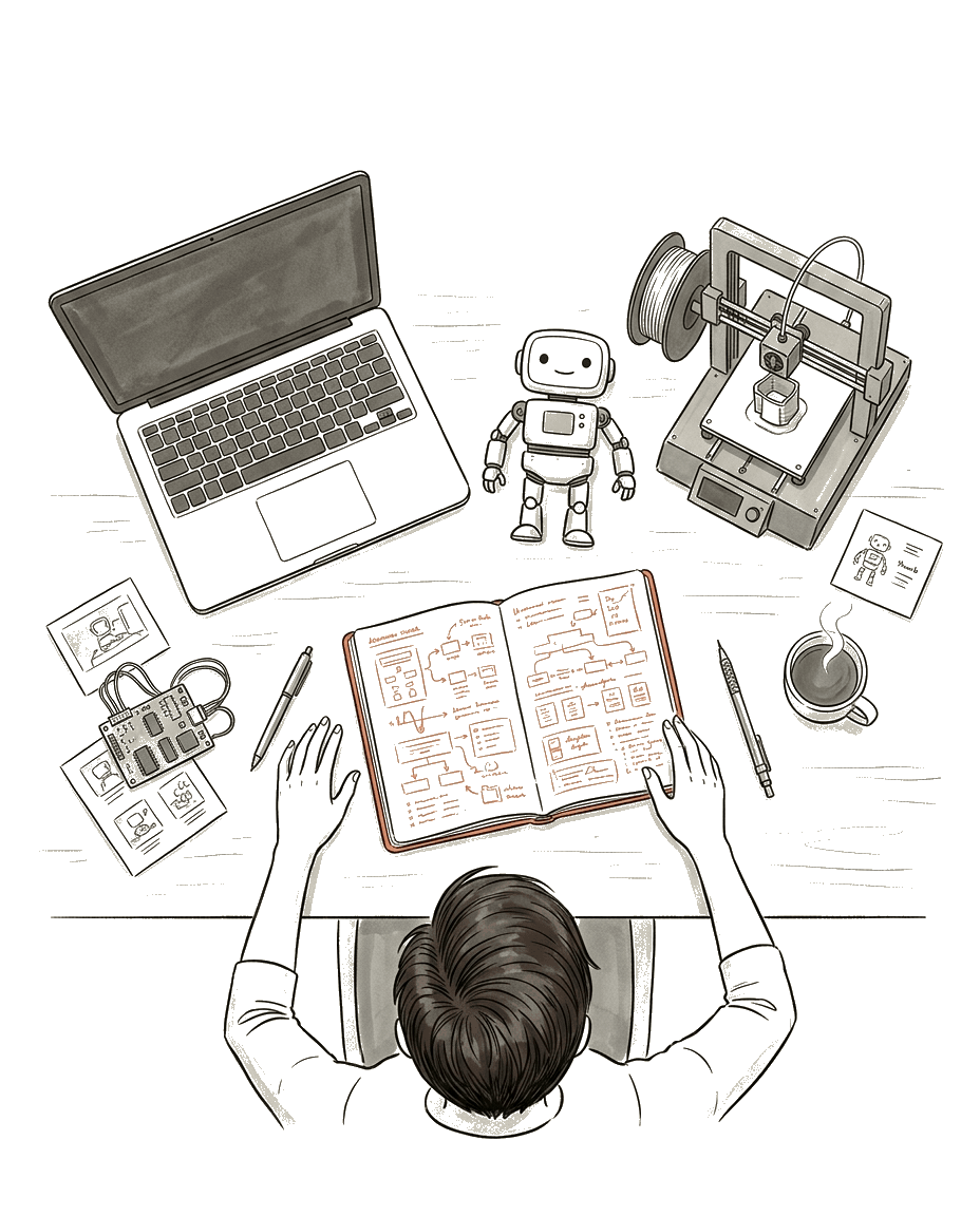 Desk workspace illustration